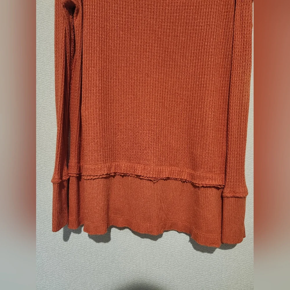 Free People North Shore Thermal Tunic Top Small Oversized Long Sleeve